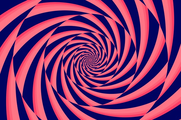 Fondo de círculo en espiral de diseño plano