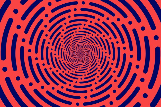 Fondo de círculo espiral de diseño plano