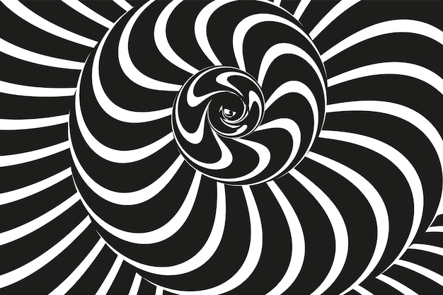 Fondo de círculo espiral de diseño plano