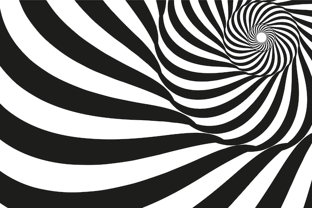 Fondo de círculo espiral de diseño plano