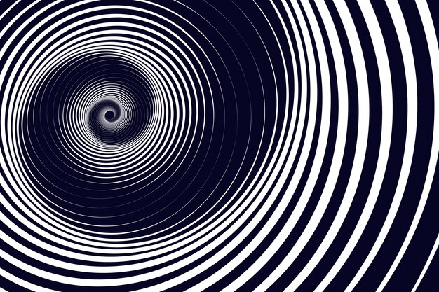 Fondo de círculo espiral de diseño plano