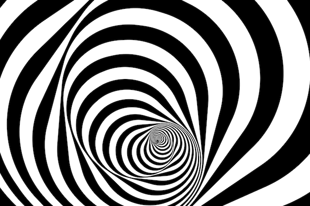 Fondo de círculo espiral de diseño plano
