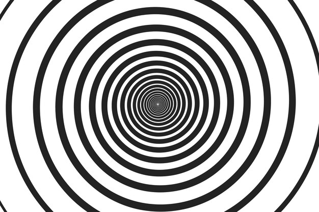 Fondo de círculo espiral de diseño plano