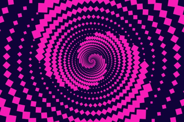 Fondo de círculo espiral de diseño plano