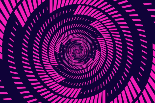 Fondo de círculo espiral de diseño plano
