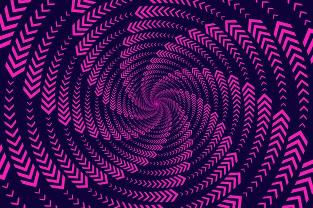 Fondo de círculo espiral de diseño plano