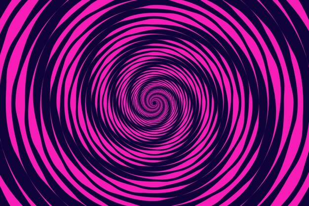 Fondo de círculo espiral de diseño plano