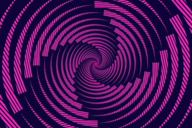 Fondo de círculo espiral de diseño plano