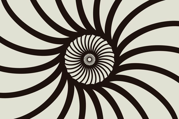 Fondo de círculo espiral de diseño plano