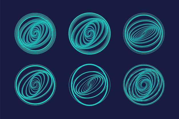 Fondo de círculo espiral de diseño plano