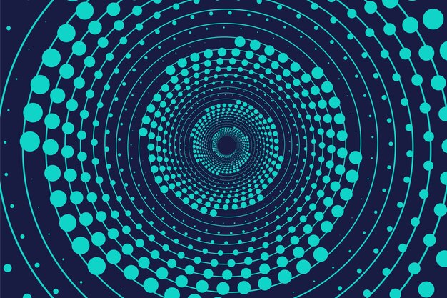 Fondo de círculo espiral de diseño plano