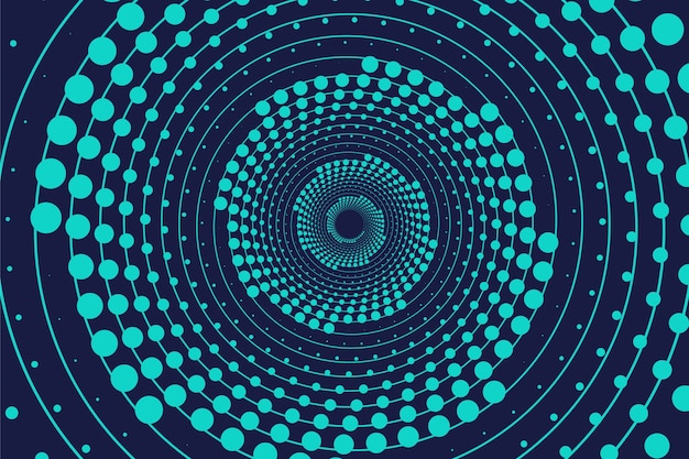 Fondo de círculo espiral de diseño plano