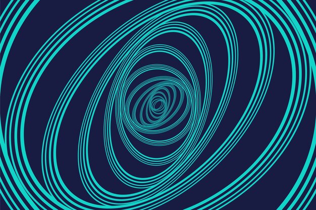 Fondo de círculo espiral de diseño plano