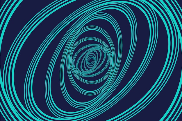 Fondo de círculo espiral de diseño plano