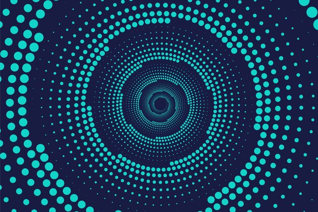 Fondo de círculo espiral de diseño plano
