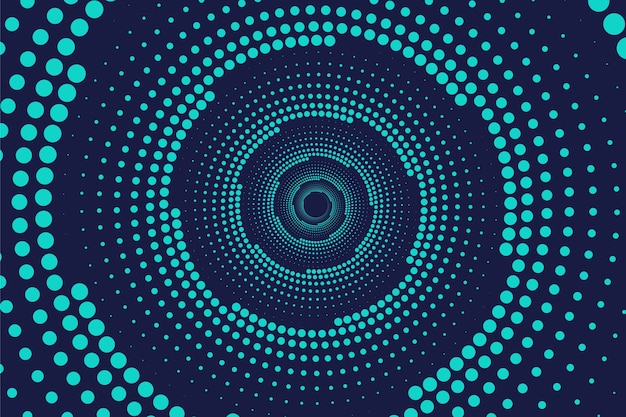 Fondo de círculo espiral de diseño plano