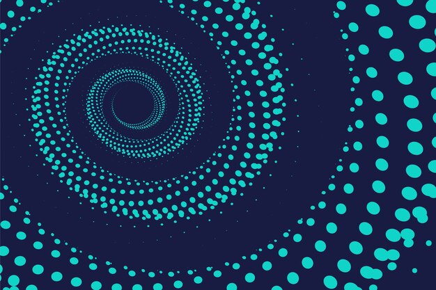 Fondo de círculo espiral de diseño plano