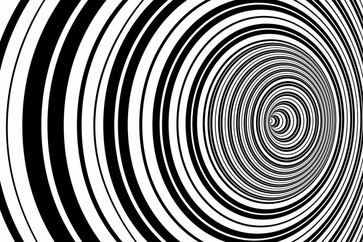 Vector gratuito fondo de círculo en espiral de diseño plano
