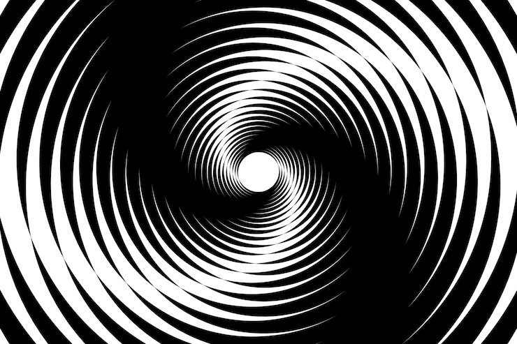 Vector gratuito fondo de círculo en espiral de diseño plano