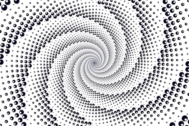 Fondo de círculo espiral de diseño plano