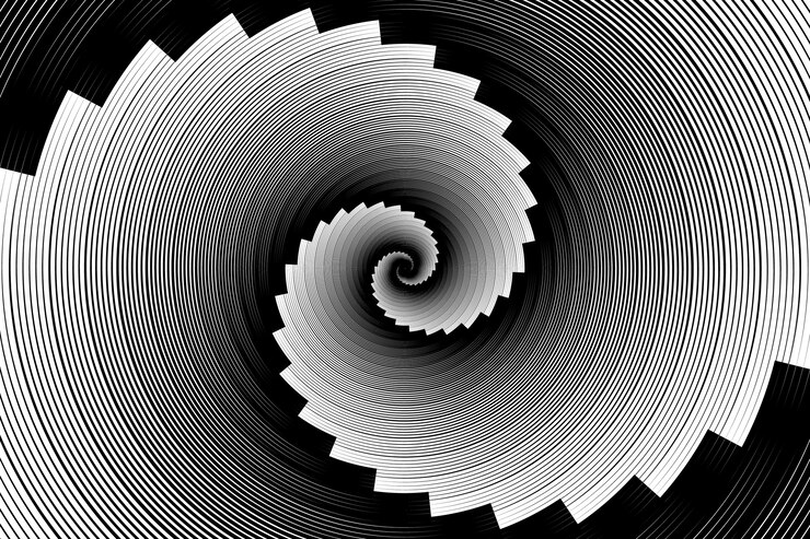 Vector gratuito fondo de círculo espiral de diseño plano