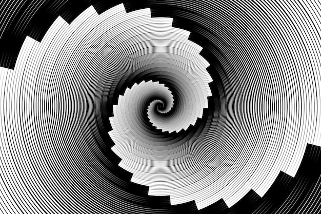 Fondo de círculo en espiral de diseño plano