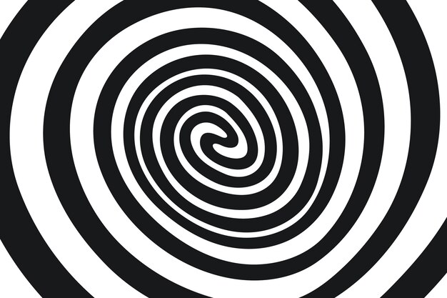 Fondo de círculo espiral de diseño plano