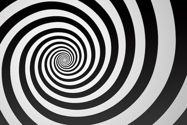 Fondo de círculo espiral de diseño plano
