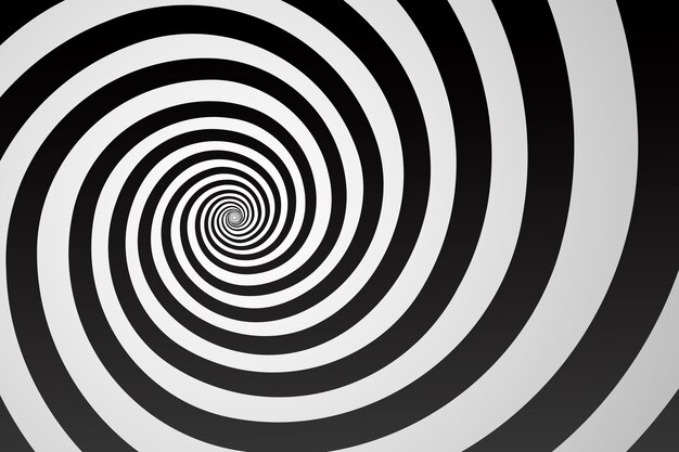 Fondo de círculo espiral de diseño plano