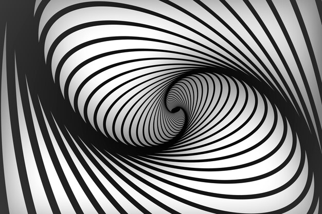 Fondo de círculo espiral de diseño plano