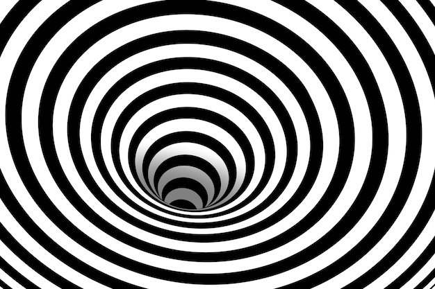 Fondo de círculo espiral de diseño plano