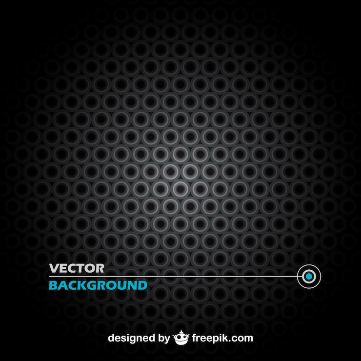 Vector gratuito fondo de círculos abstracto oscuro en vector