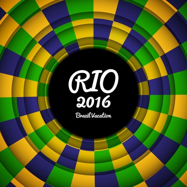 Vector gratuito fondo de círculos de colores de brasil 