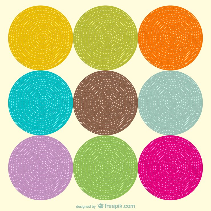Vector gratuito fondo círculos de colores