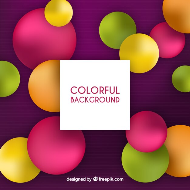 Fondo con círculos coloridos
