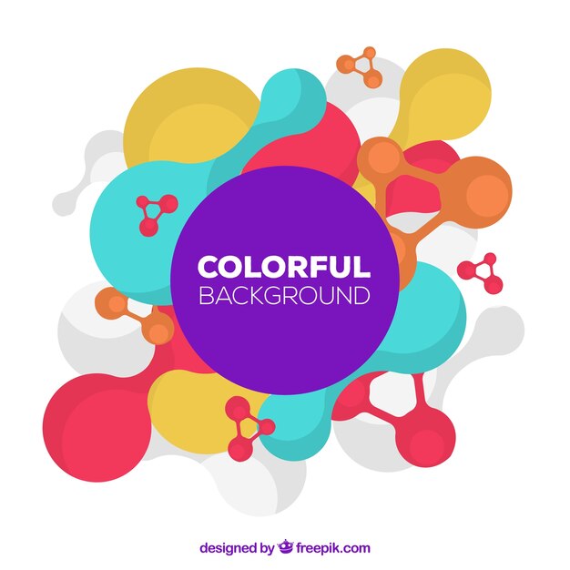 Fondo de círculos multicolores