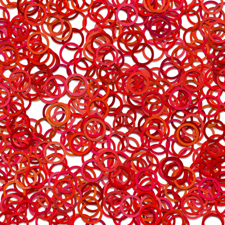 Vector gratuito fondo con círculos rojos