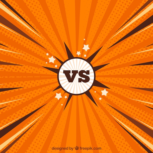 Vector gratuito fondo clásico de versus con diseño plano