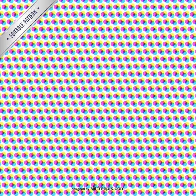Fondo CMYK con puntos de colores