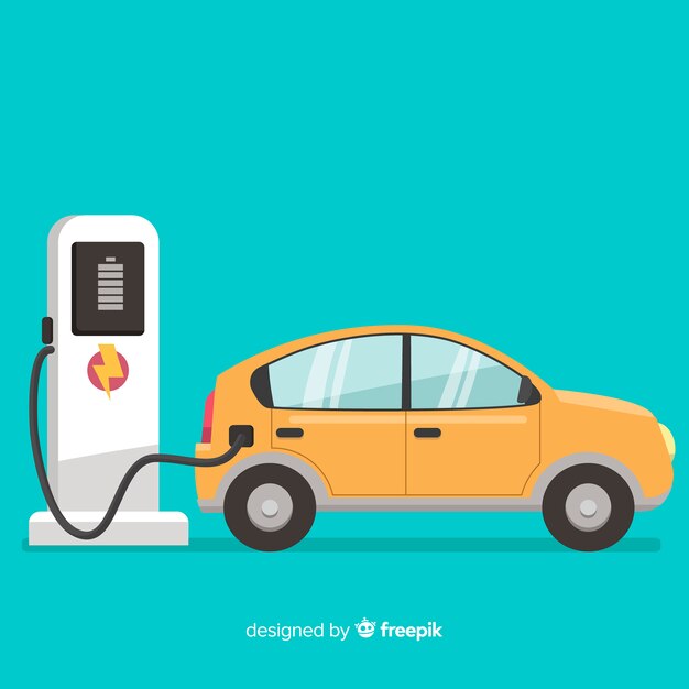 Fondo coche eléctrico