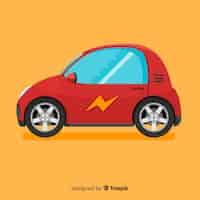 Vector gratuito fondo coche eléctrico