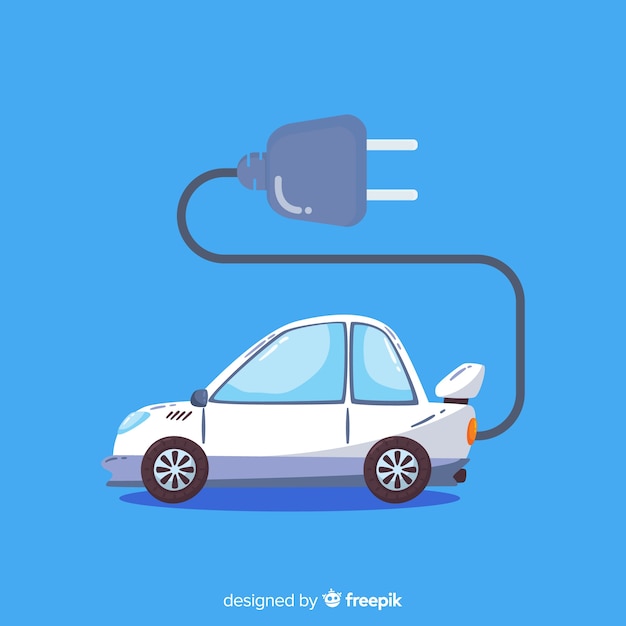 Fondo coche eléctrico