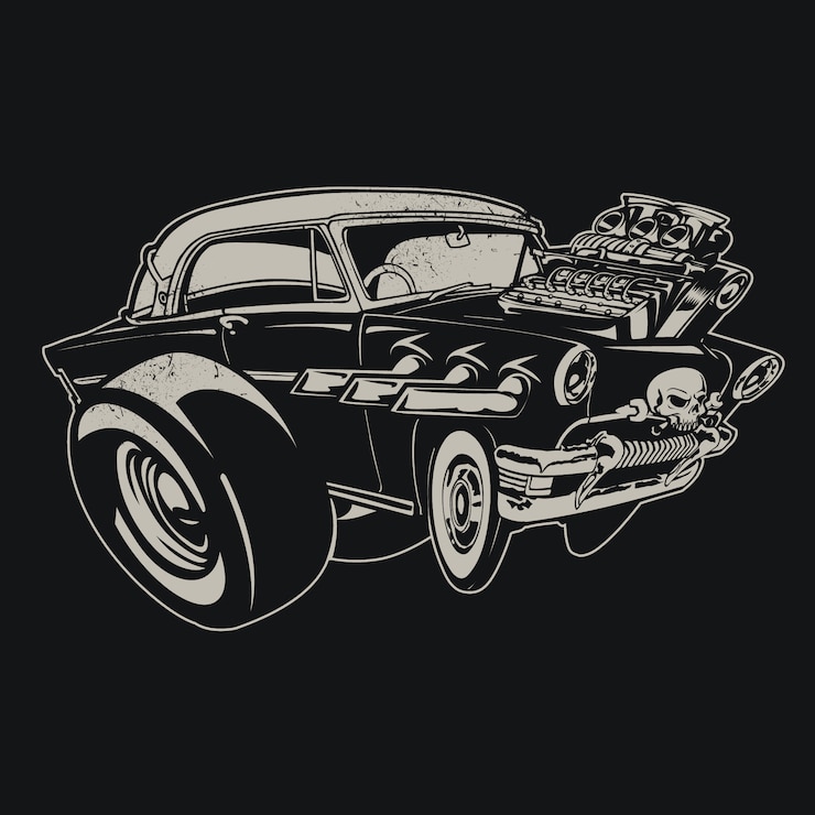 Vector gratuito fondo de coche vintage