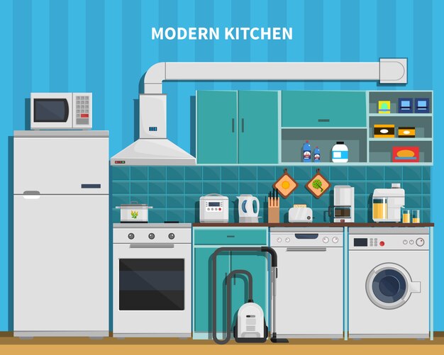 Fondo de cocina moderna
