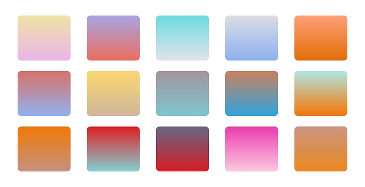 Vector gratuito fondo de colección de combinaciones vibrantes de degradados multicolores