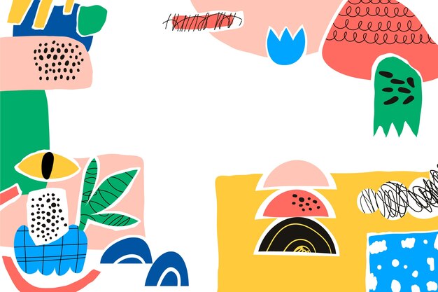 Fondo de collage dibujado a mano