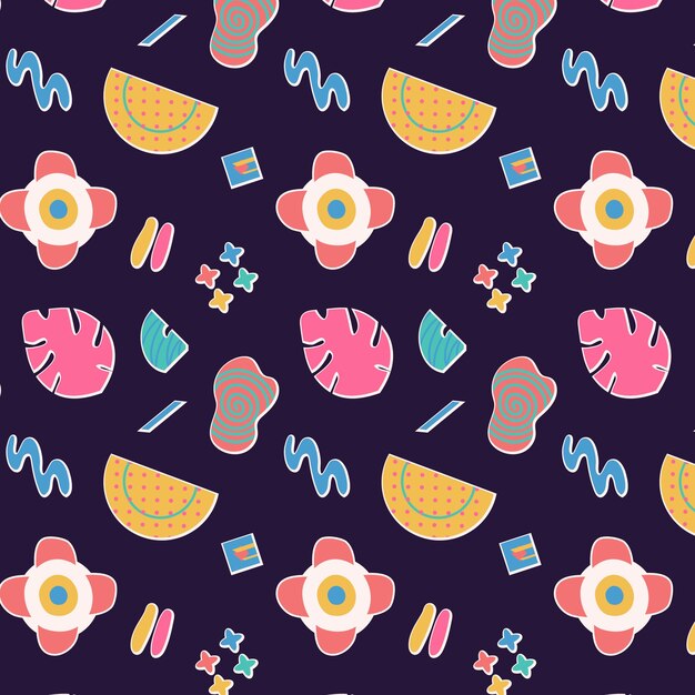 Fondo de collage recortado dibujado a mano