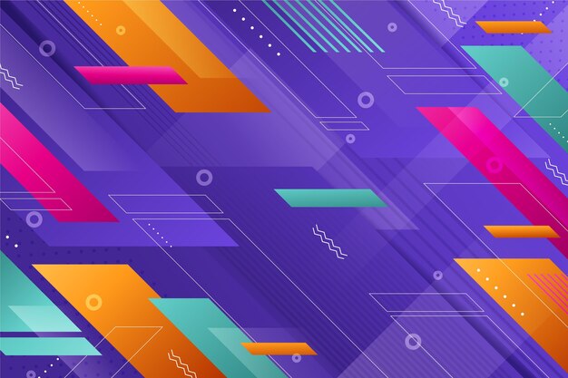 Fondo de color degradado con formas geométricas