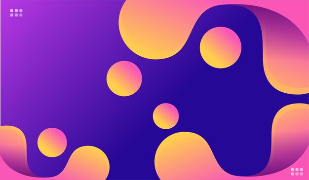 Fondo de color naranja degradado diseños abstractos modernos líquido 3d
