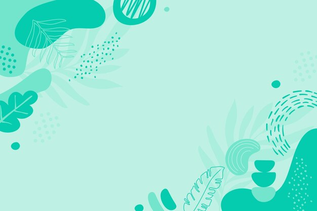 Fondo de color pastel de diseño plano dibujado a mano